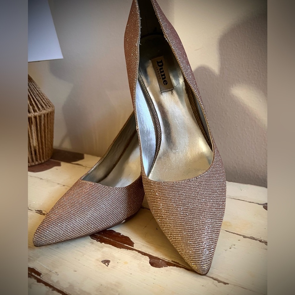Women's Glittery Shimmering Neutral Heels